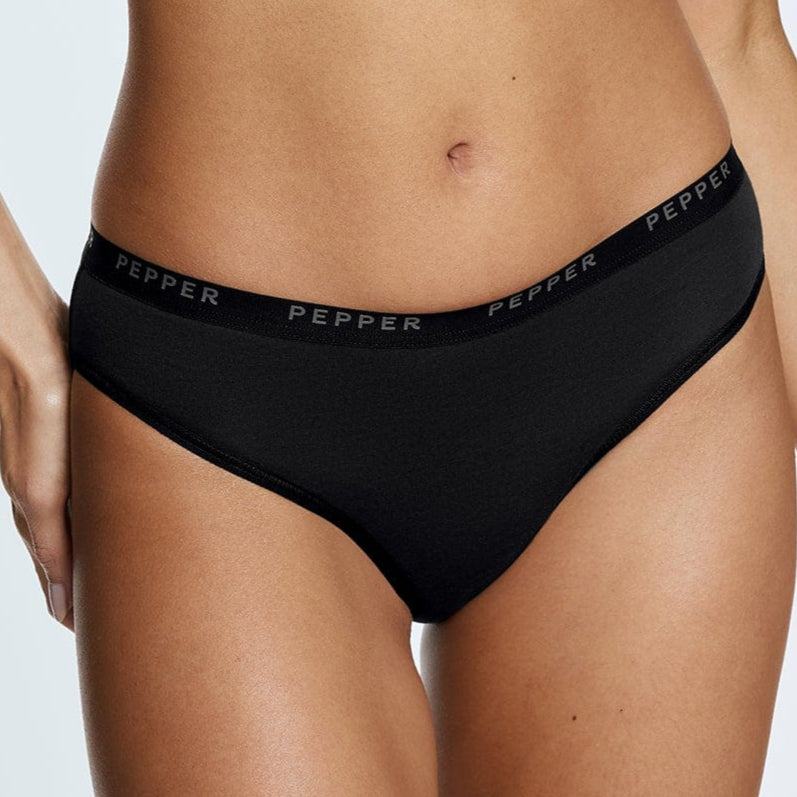 Supima® Cotton Bikini Black