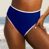High Waisted Bikini Bottom Ribbed Capri