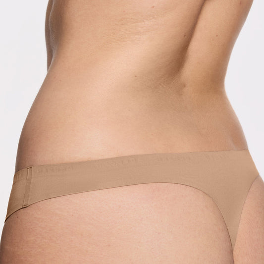 Simply Smooth No Show Thong Fawn