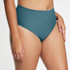 High Waisted Bikini Bottom Ribbed Isle