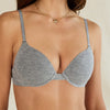 Supima® Cotton Support Bra Heather Grey