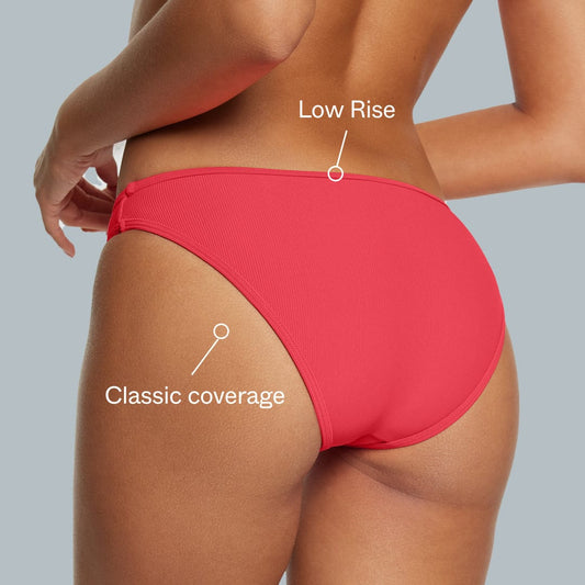 Bikini Bottom Ribbed Campari