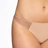 Smooth Lace Thong Beige Two-Tone