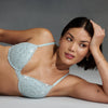 All Over Lace Support Bra Metallic Crystal