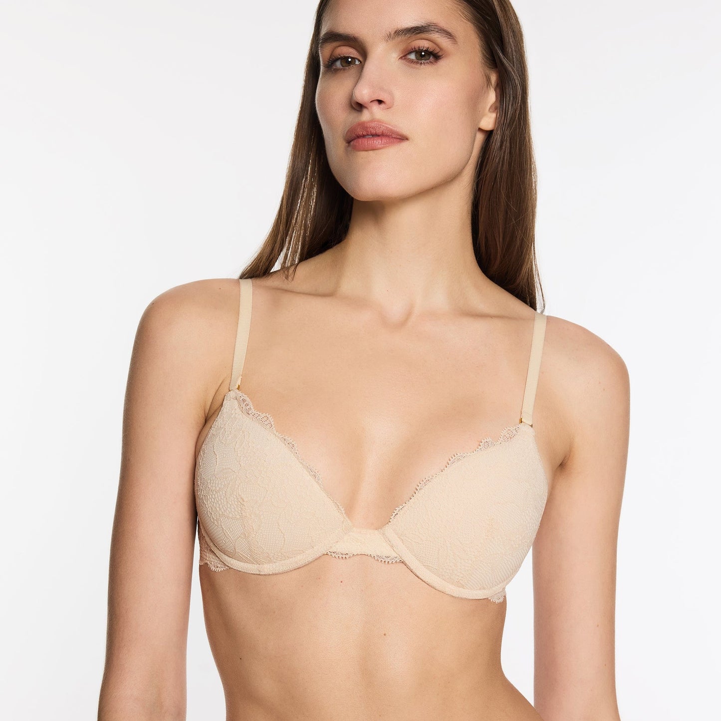 All Over Lace Support Bra Sand