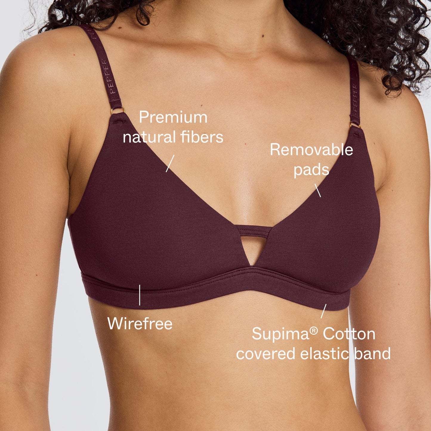 Supima® Cotton Without wires Bra Fig