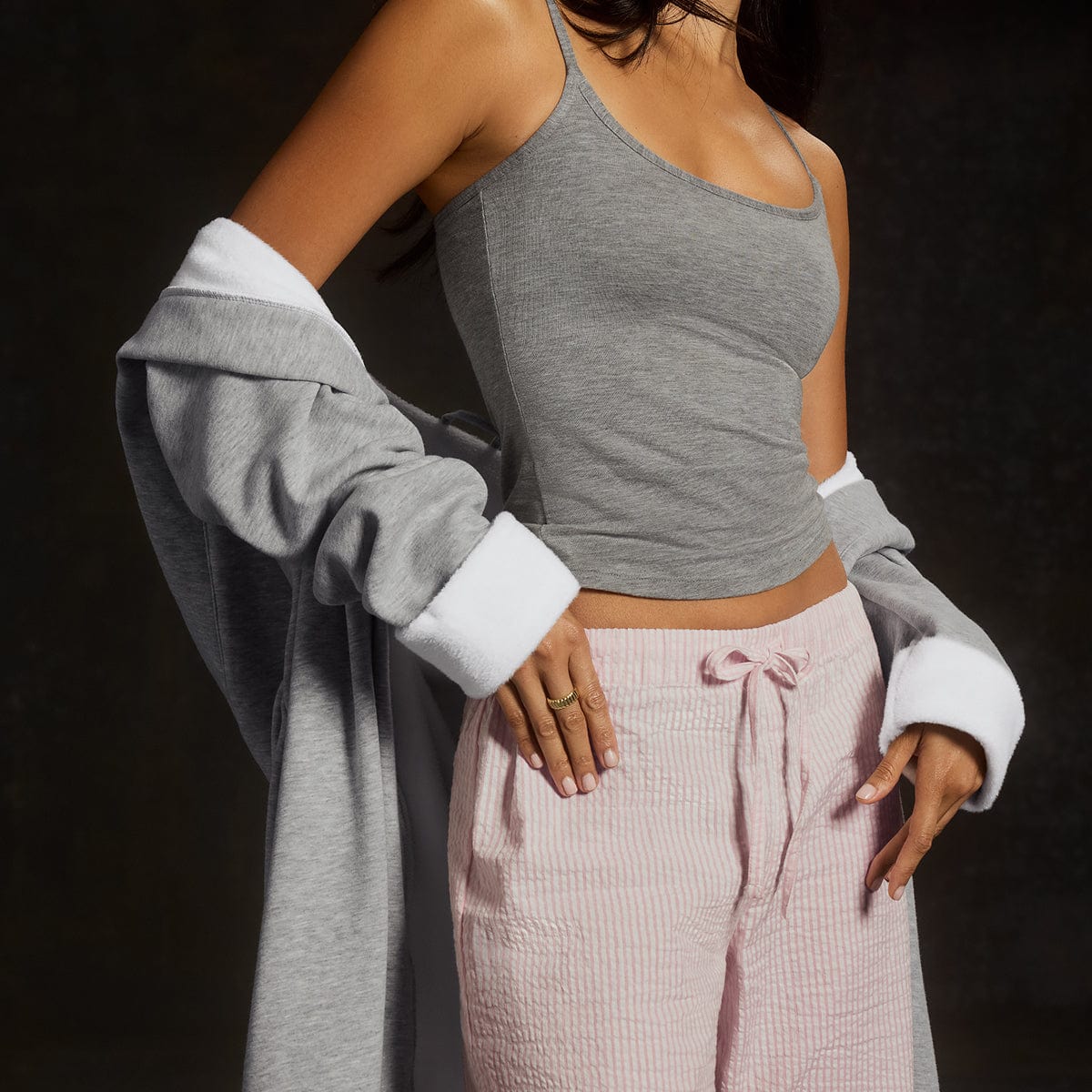 Cotton Lounge Pant Ballet Stripe