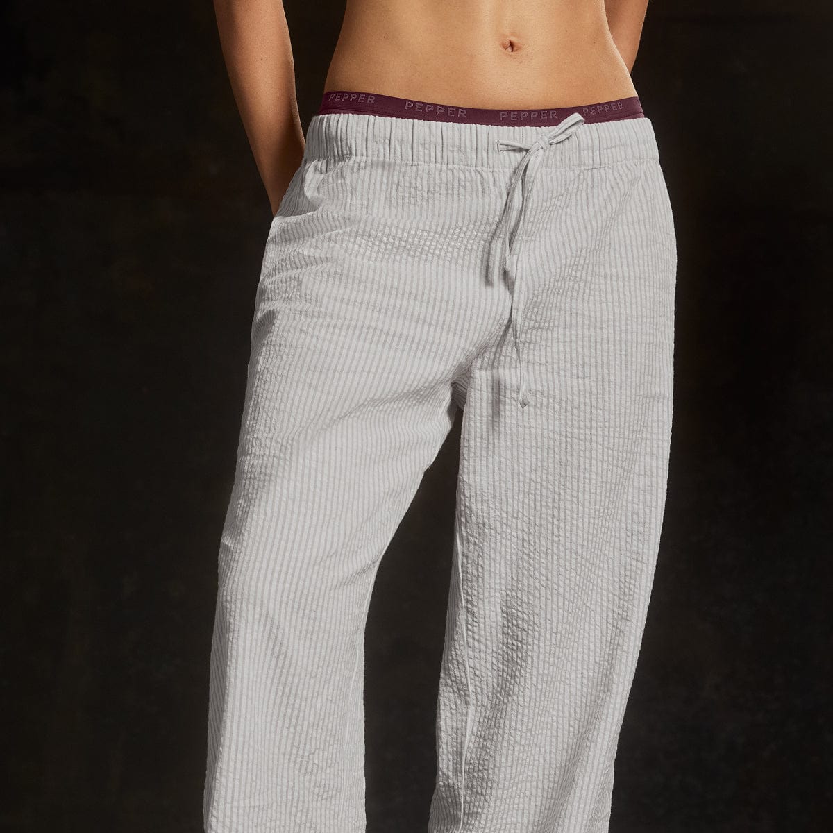 Cotton Lounge Pant Cloud Stripe