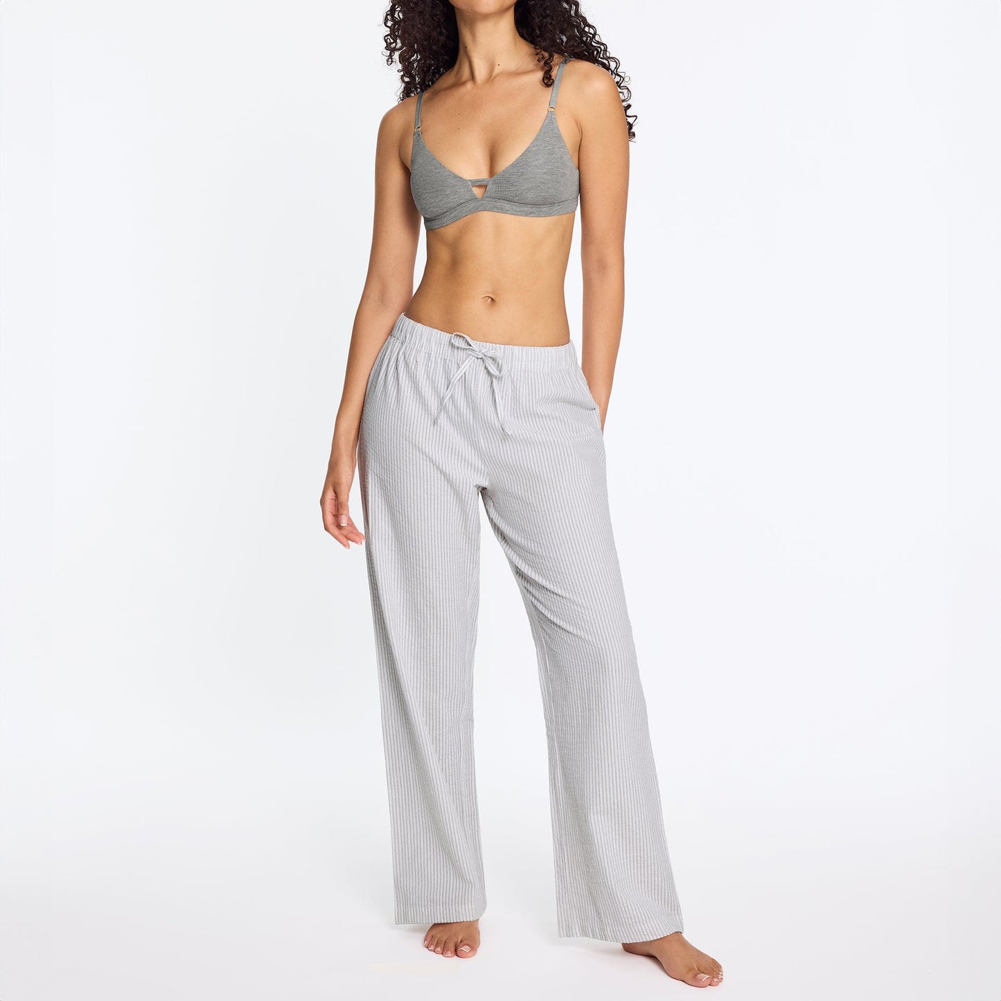 Cotton Lounge Pant Cloud Stripe