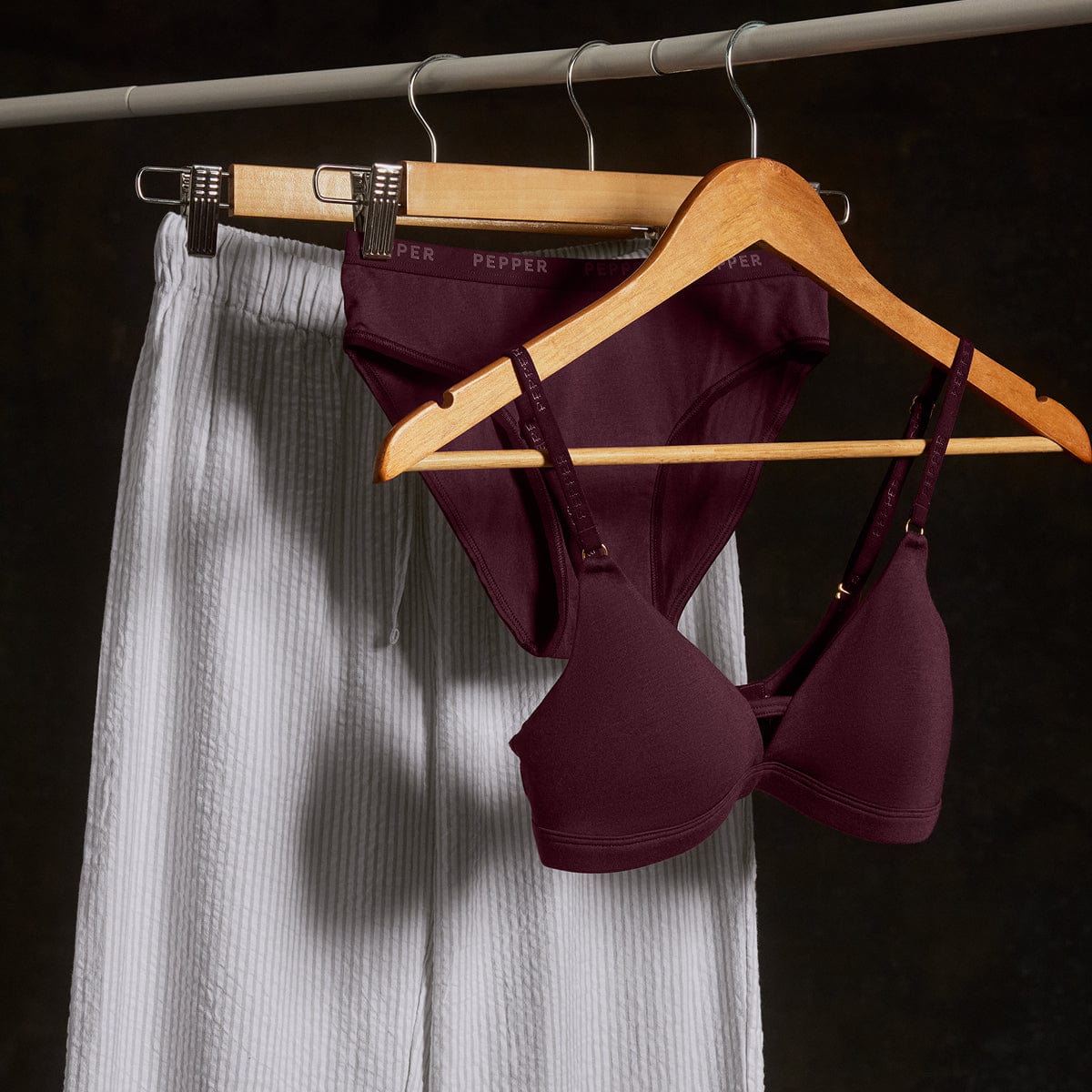 Cotton Lounge Pant Cloud Stripe