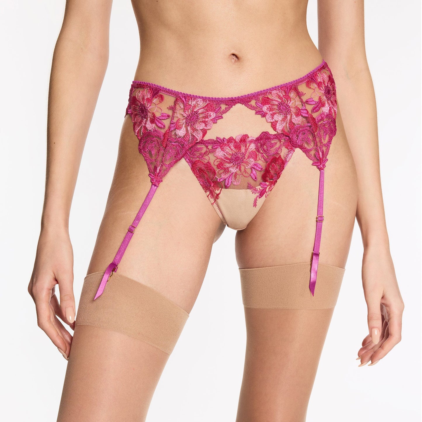 Embroidery Garter Belt Le Fleur