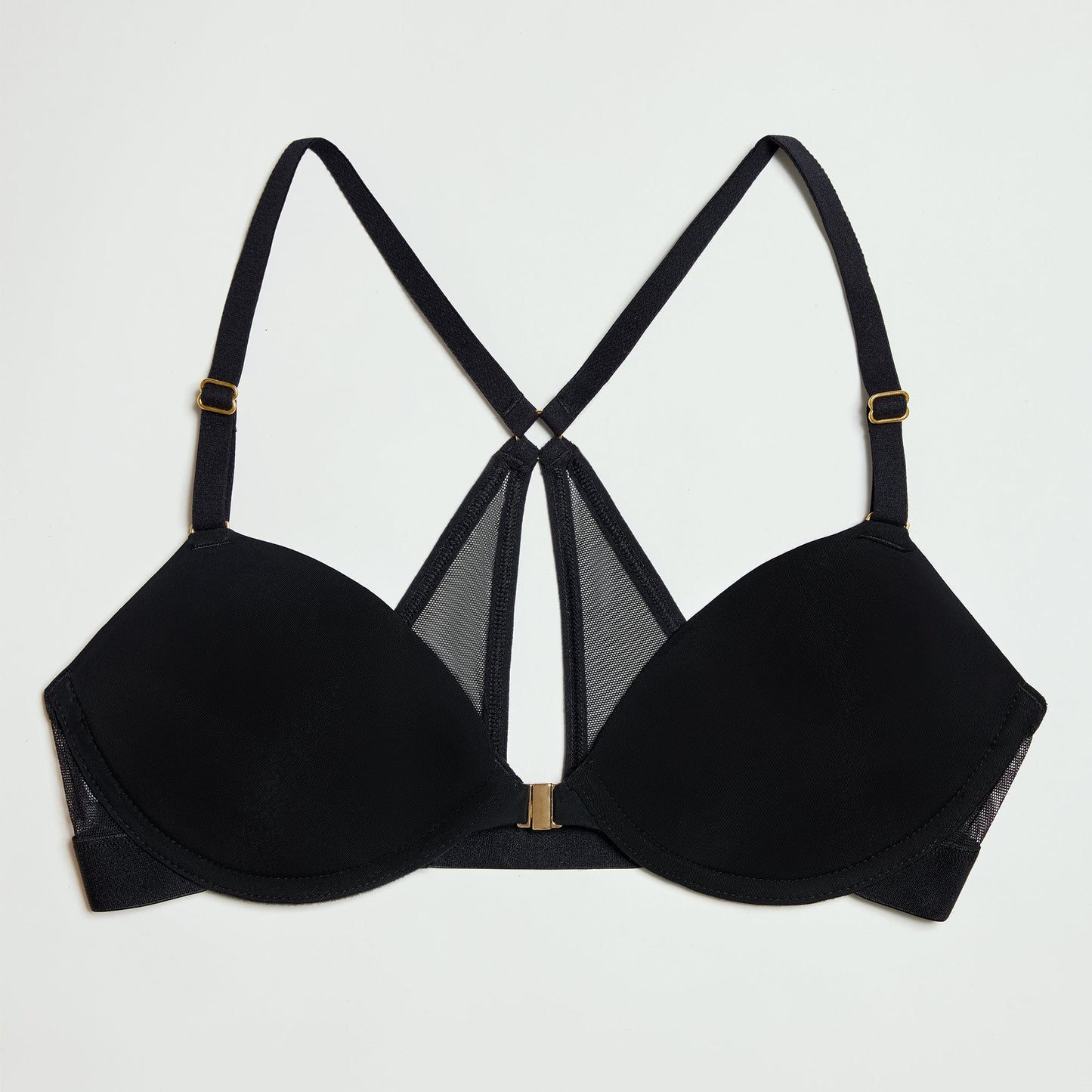 Demi Racerback T-Shirt Bra Black