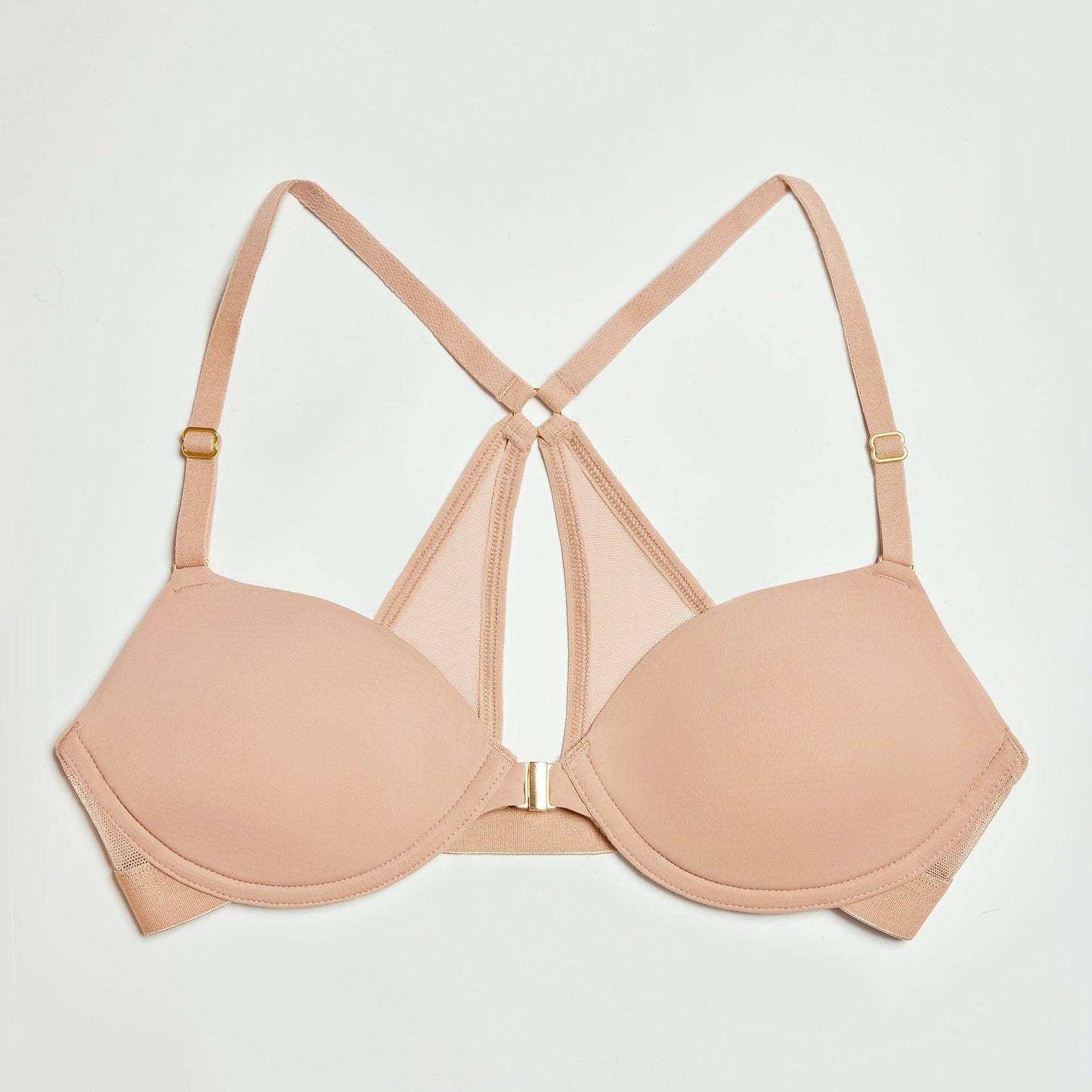 Demi Racerback T-Shirt Bra Beige