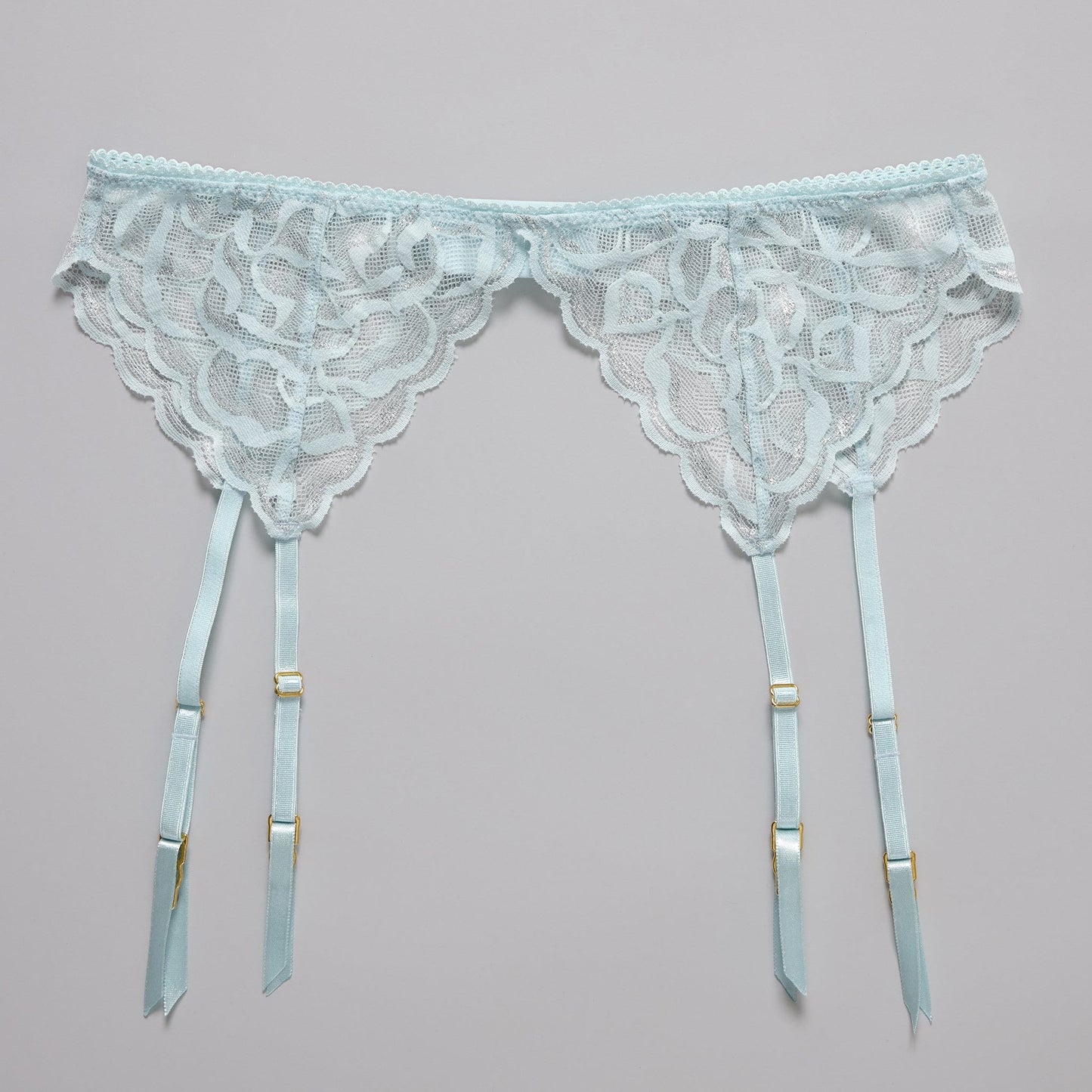 Lace Garter Metallic Crystal