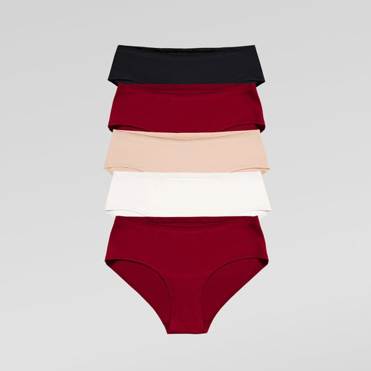 Simply Smooth No Show Hiphugger 5 Pack