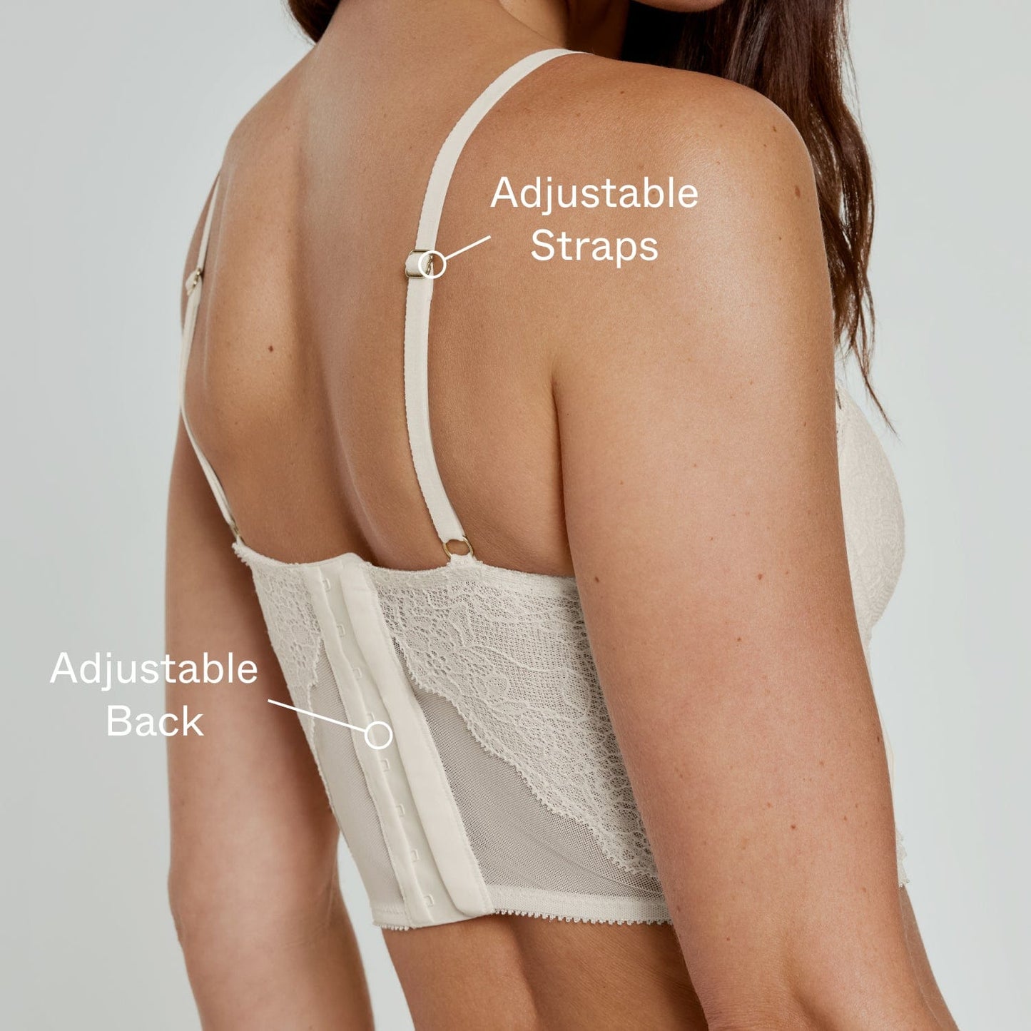 Lace Corset Top Ecru