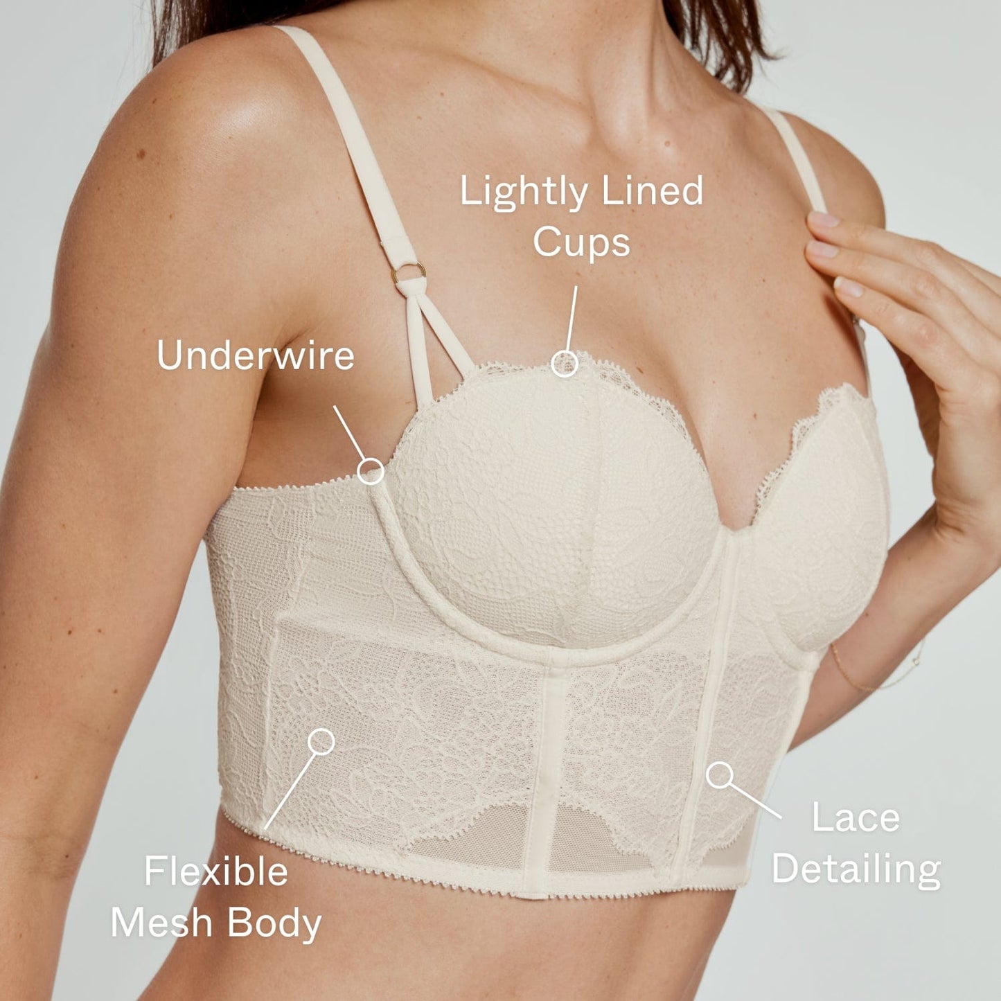 Lace Corset Top Ecru