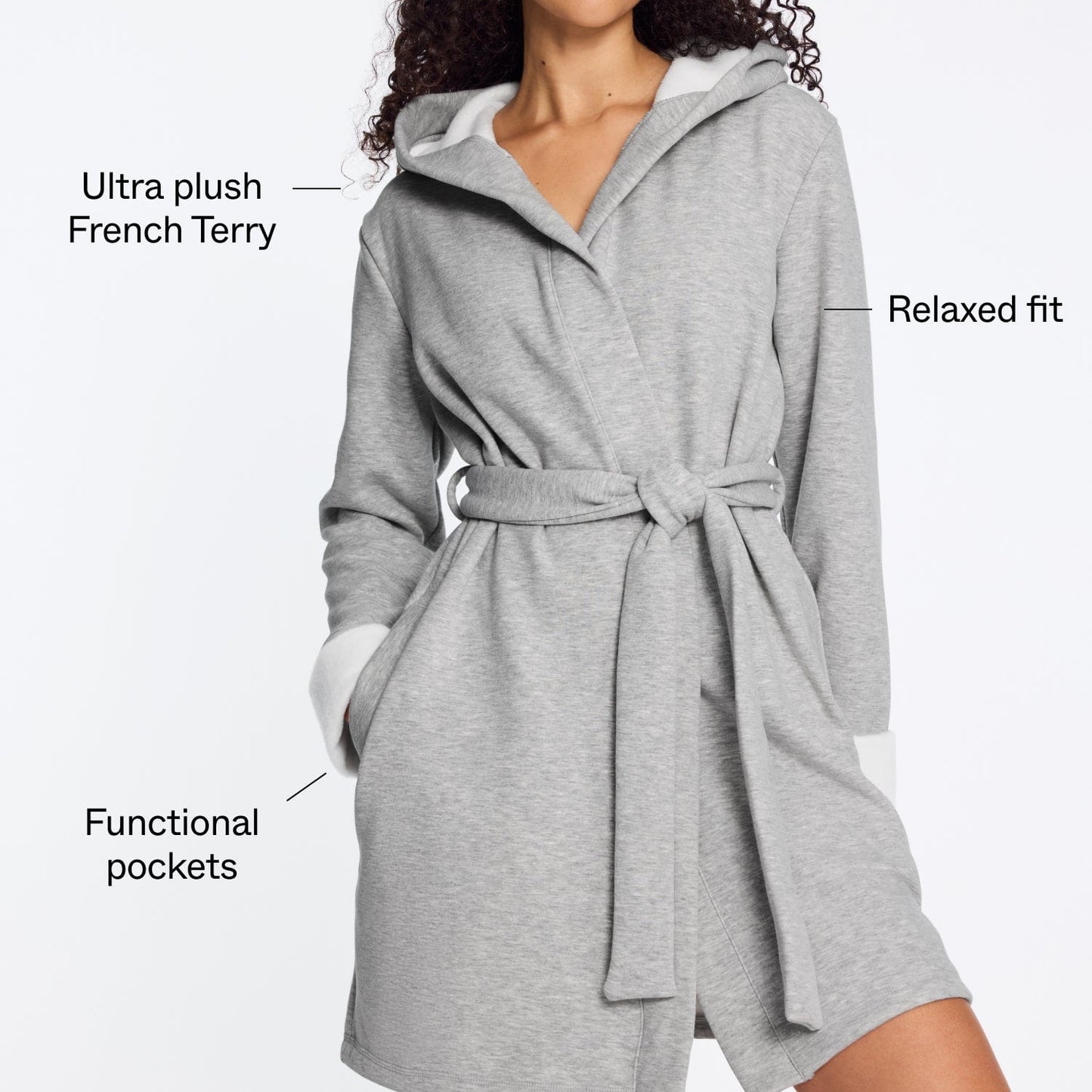 Lounge Robe Heather Grey