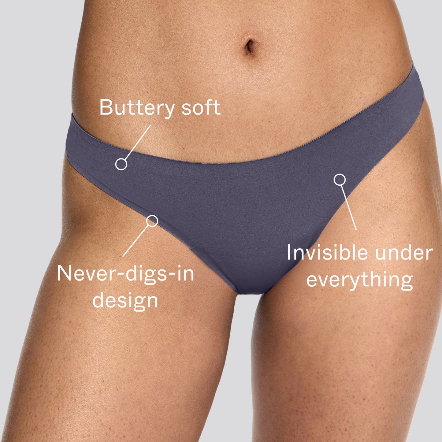 Simply Smooth No Show Thong Luna