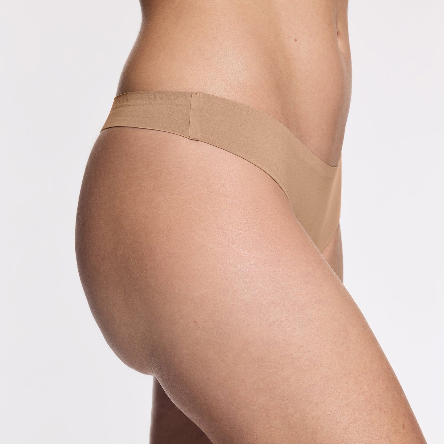 Simply Smooth No Show Thong Fawn