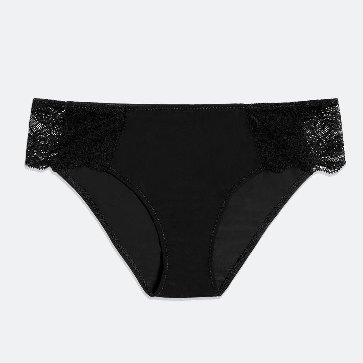 Smooth Fine Lace Bikini Black