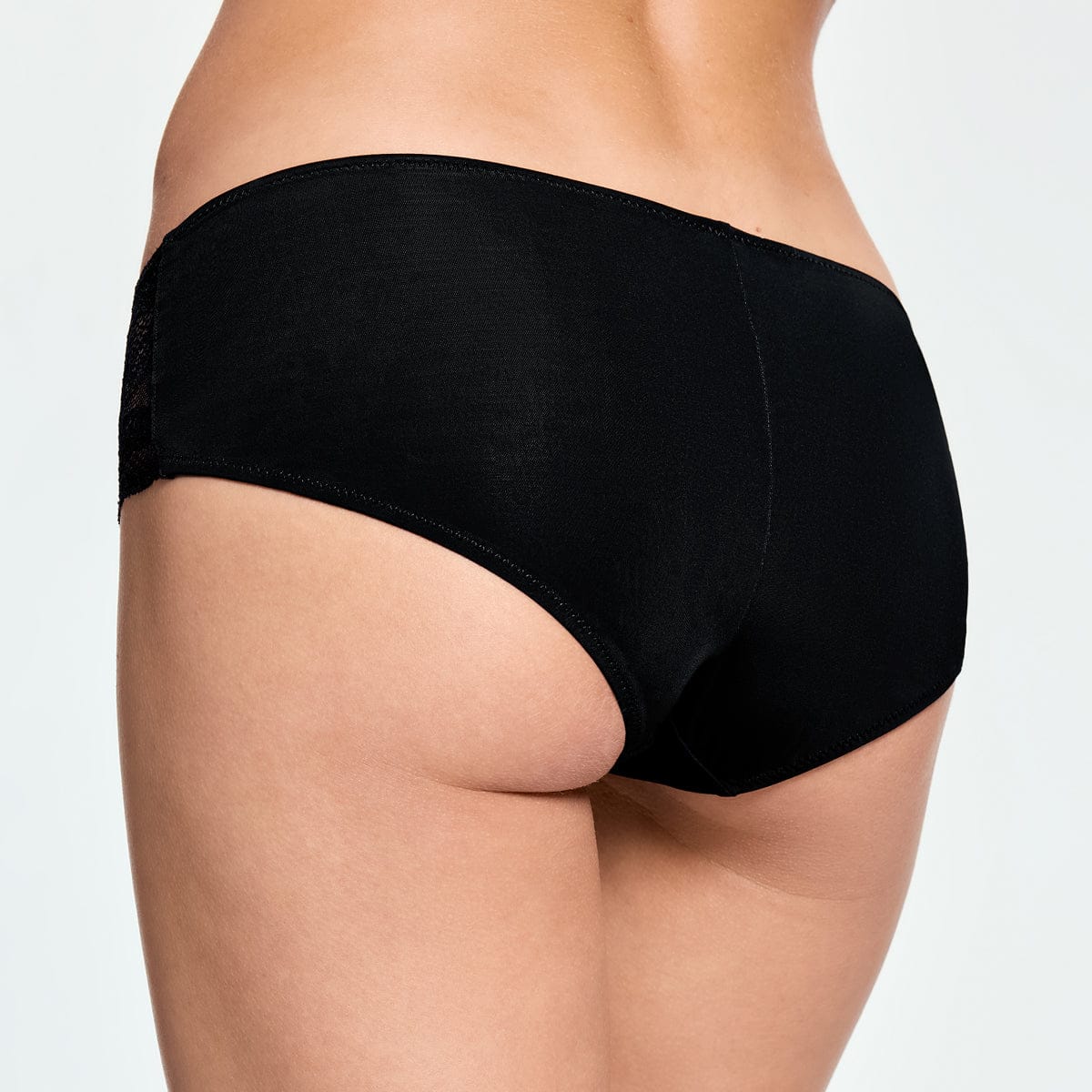 Smooth Fine Lace Bikini Black