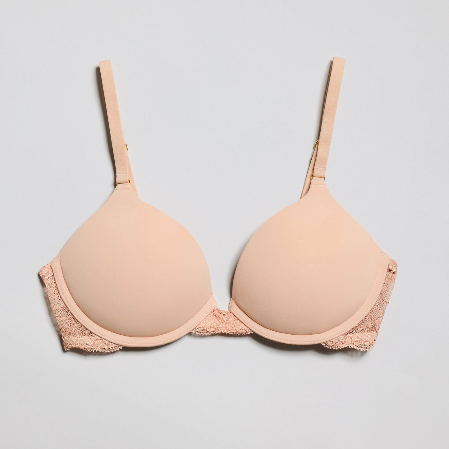 Smooth Lace Support Bra Beige Two-Tone