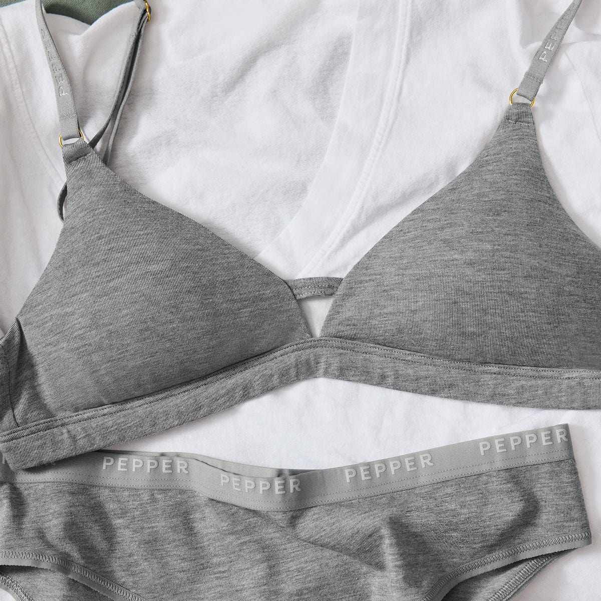 Supima® Cotton Without wires Bra Heather Grey