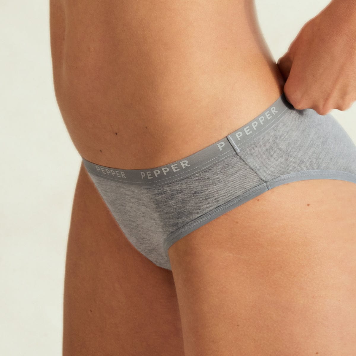 Supima® Cotton Bikini Heather Grey