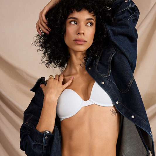 Supima® Cotton Support Bra White