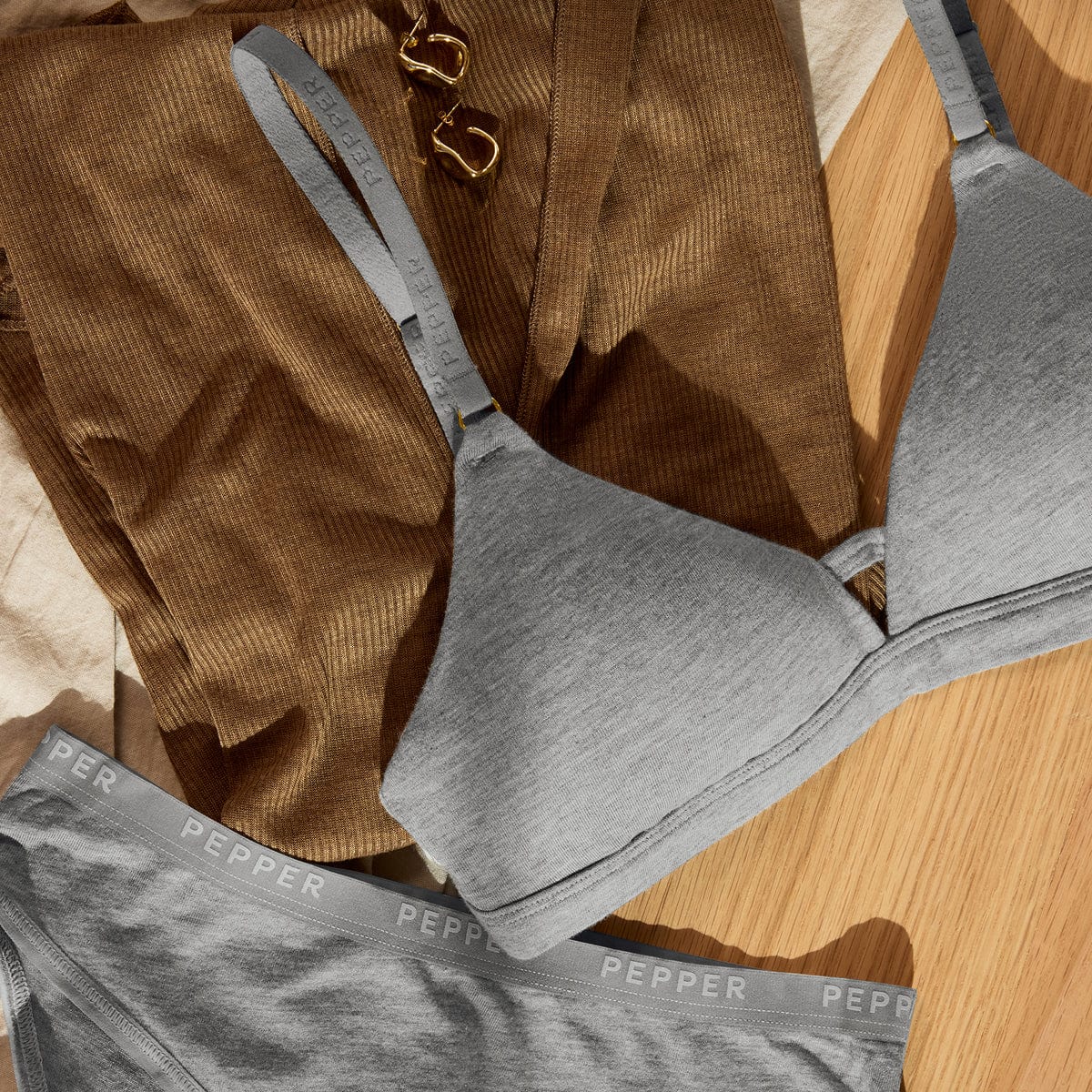 Supima® Cotton Without wires Bra Heather Grey