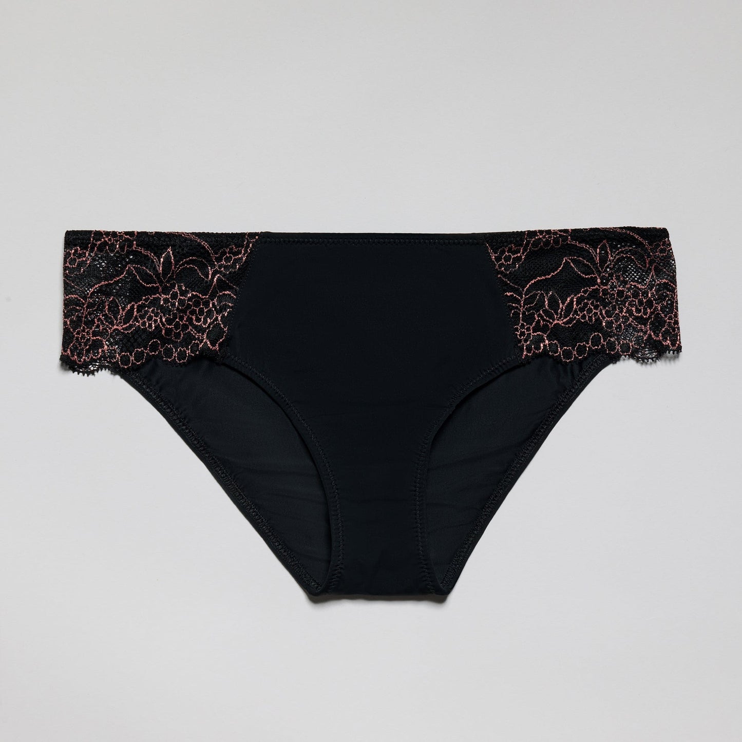 Smooth Lace Bikini Black Two-Tone