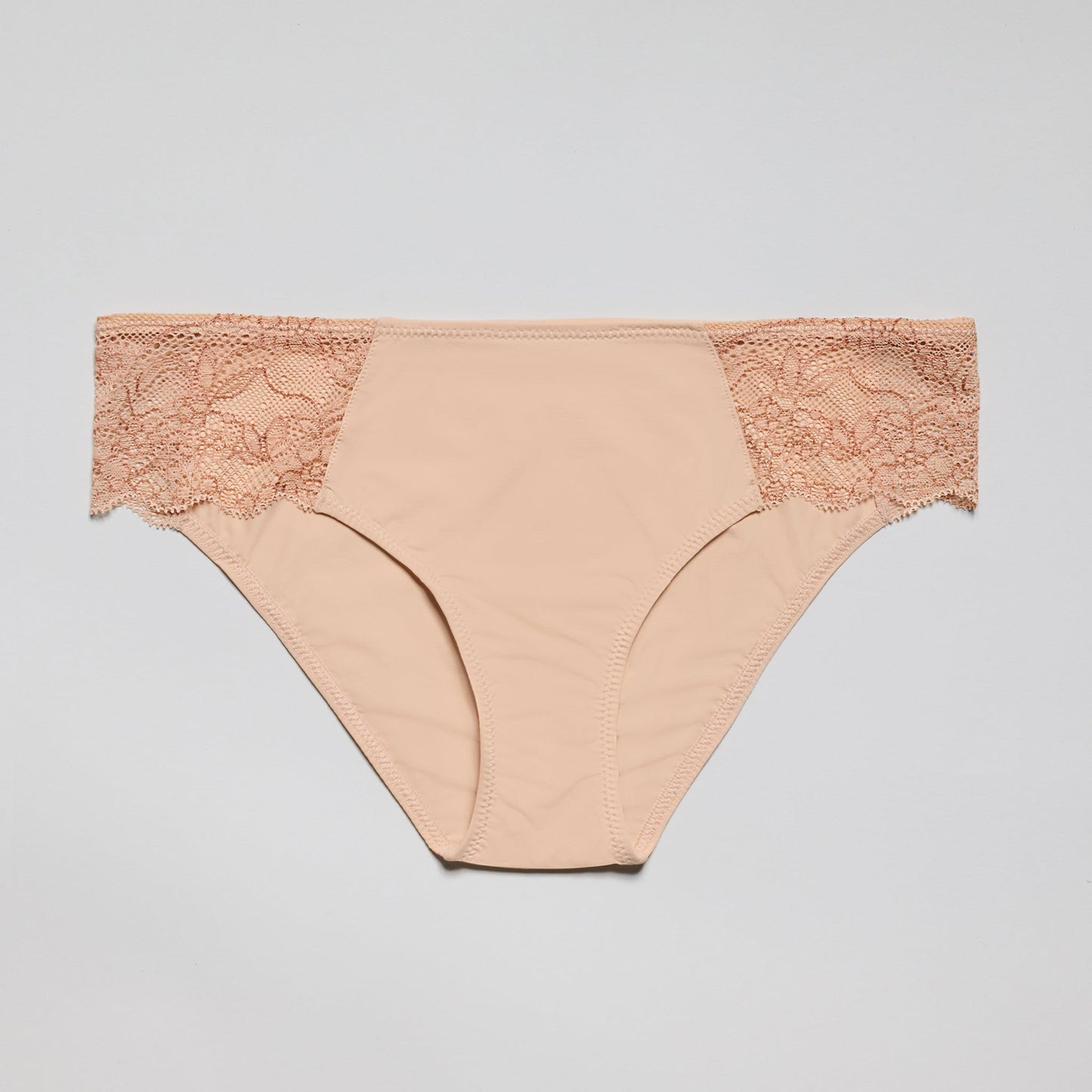 Smooth Lace Bikini Beige Two-Tone