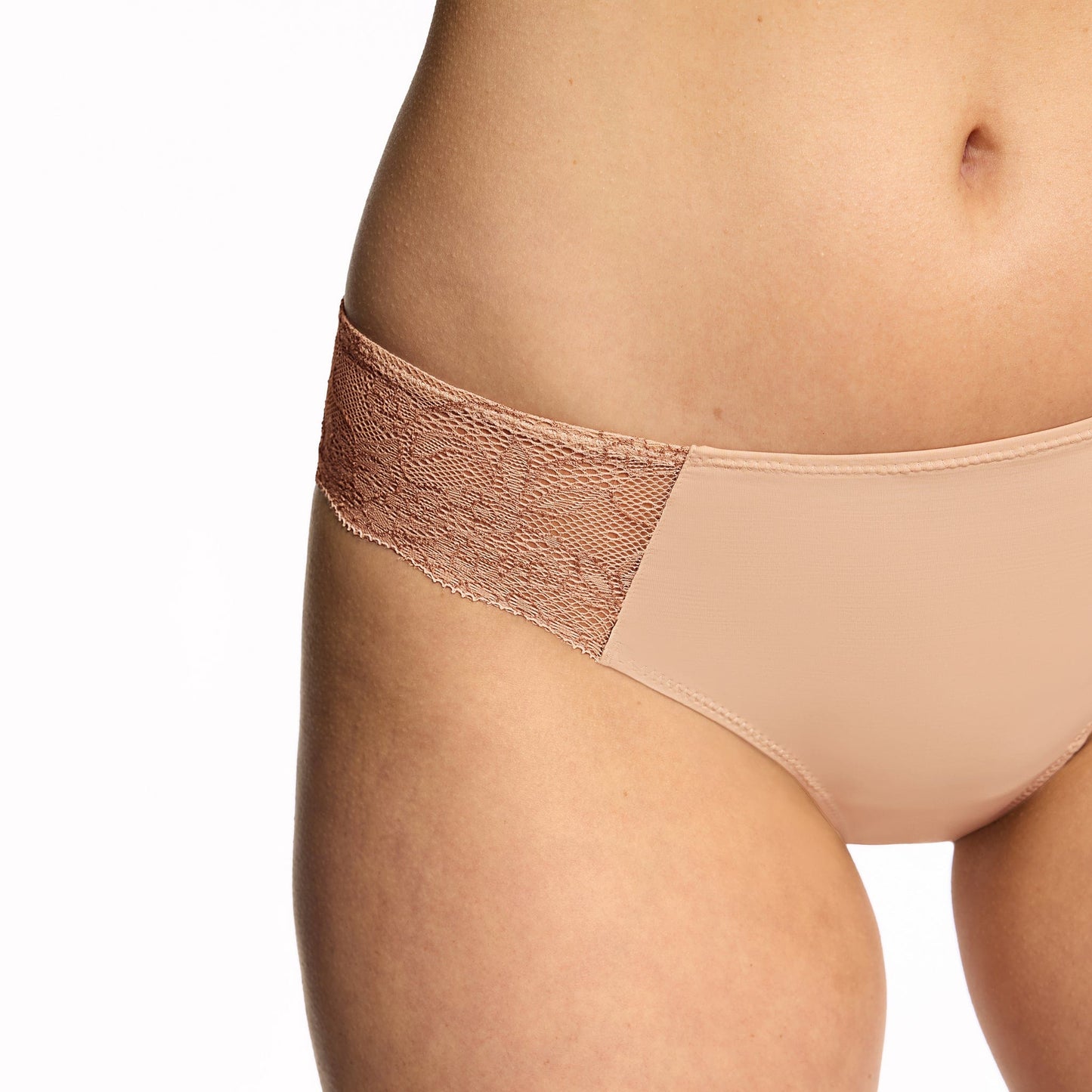 Smooth Lace Bikini Beige Two-Tone