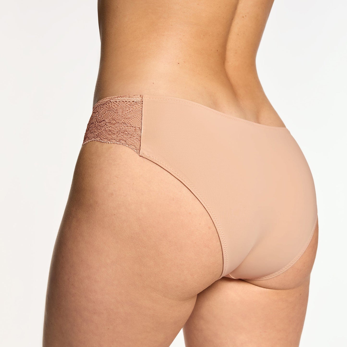 Smooth Lace Bikini Beige Two-Tone