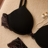 Smooth Lace Support Bra Black Two-Tone