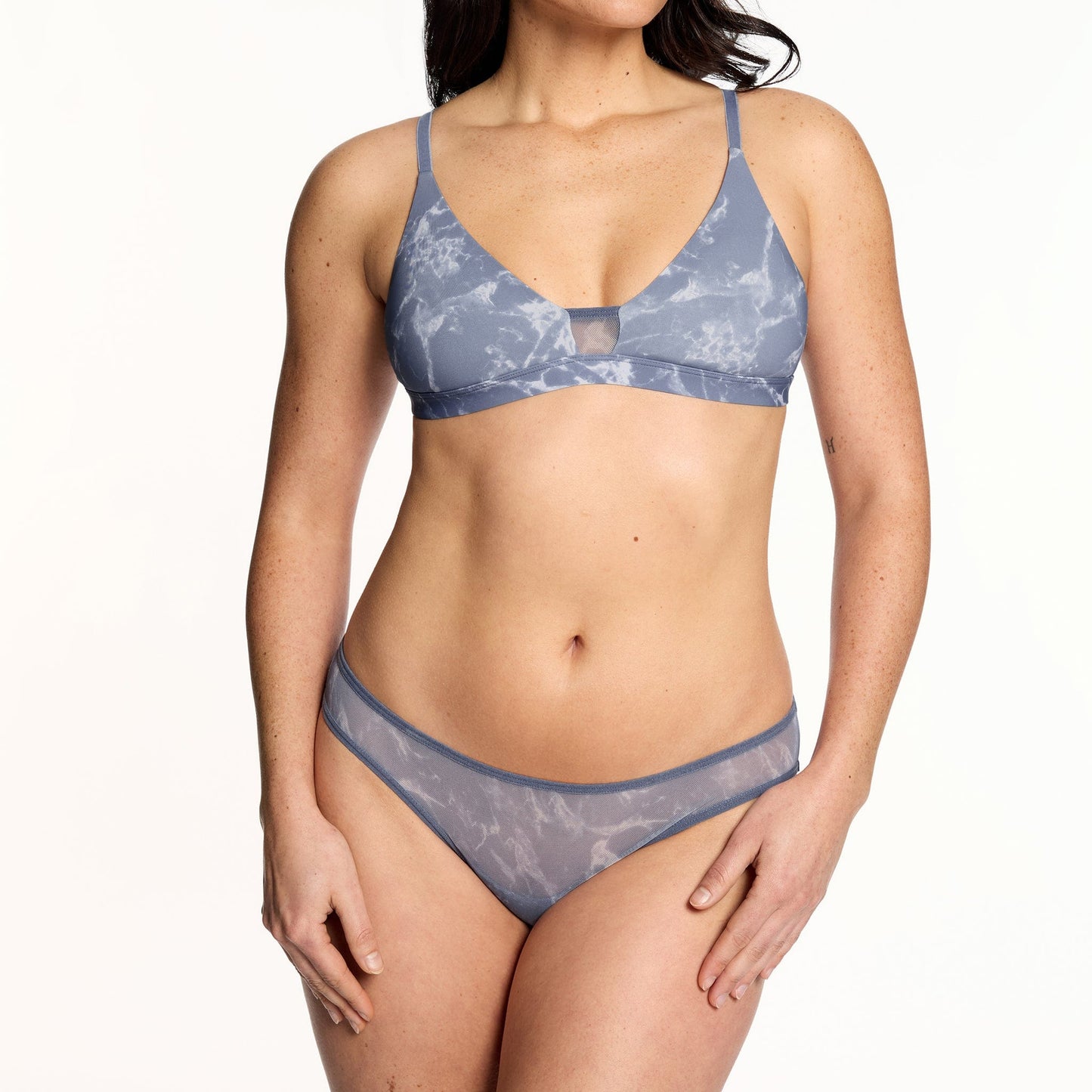 Fine Mesh Bikini Marbled Sky