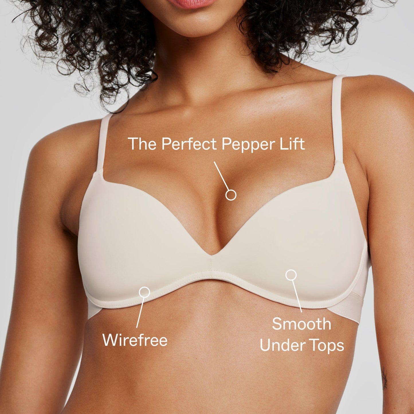 Zero-G Without wires Support Bra Fawn
